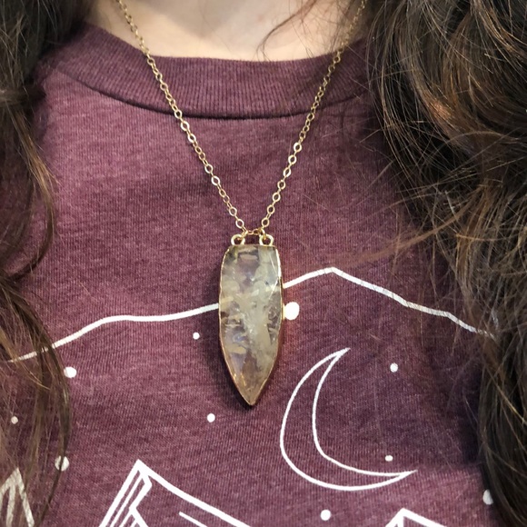 Hand Crafted Jewelry - ⭐️HP⭐️ Handmade Crystal Point Necklace